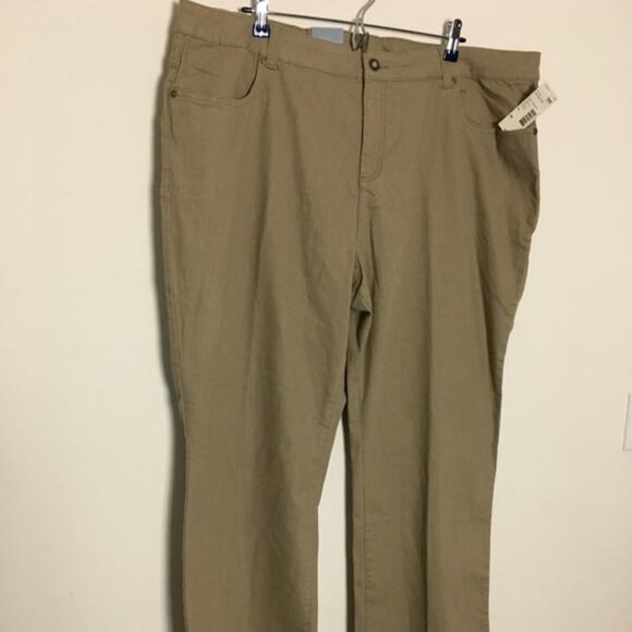 Classic Elements Structured Twill Jeans Tan 22W - Picture 5 of 8